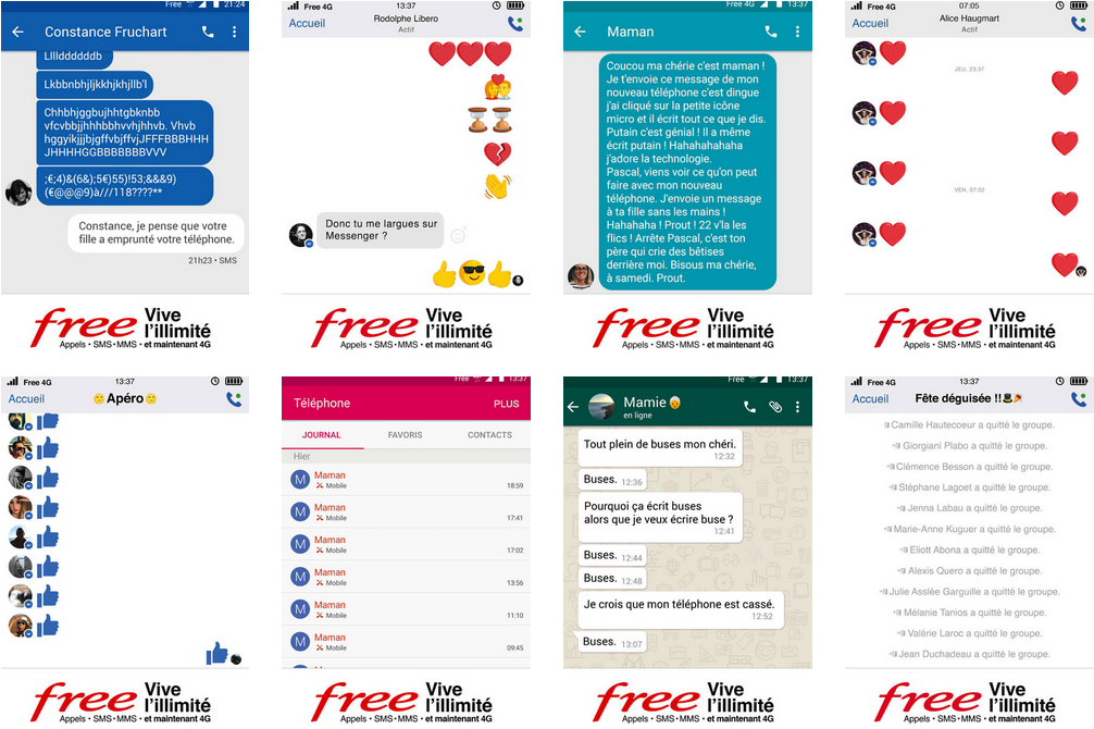Affiche Free Mobile illimité Affiche Free Mobile illimité