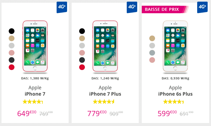 L'iPhone 7 coute 100€ de moins depuis la sortie de l'iPhone 8