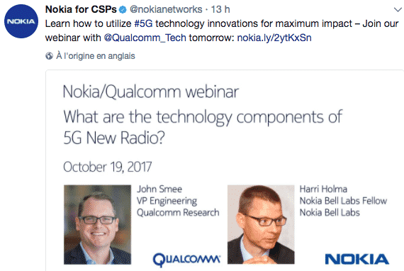 Nokia s'intéresse de près à la 5G