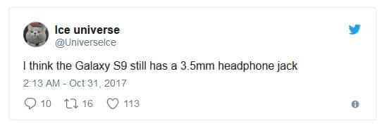 Un tweet leake des informations sur le Galaxy S9