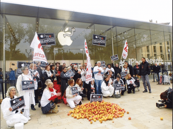 Attac a mené de nombreuses actions contre Apple en 2017.
