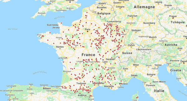 Les communes françaises en zones blanches.