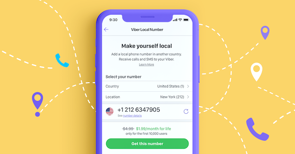 Viber Local Number pour être contacté à l'étranger 