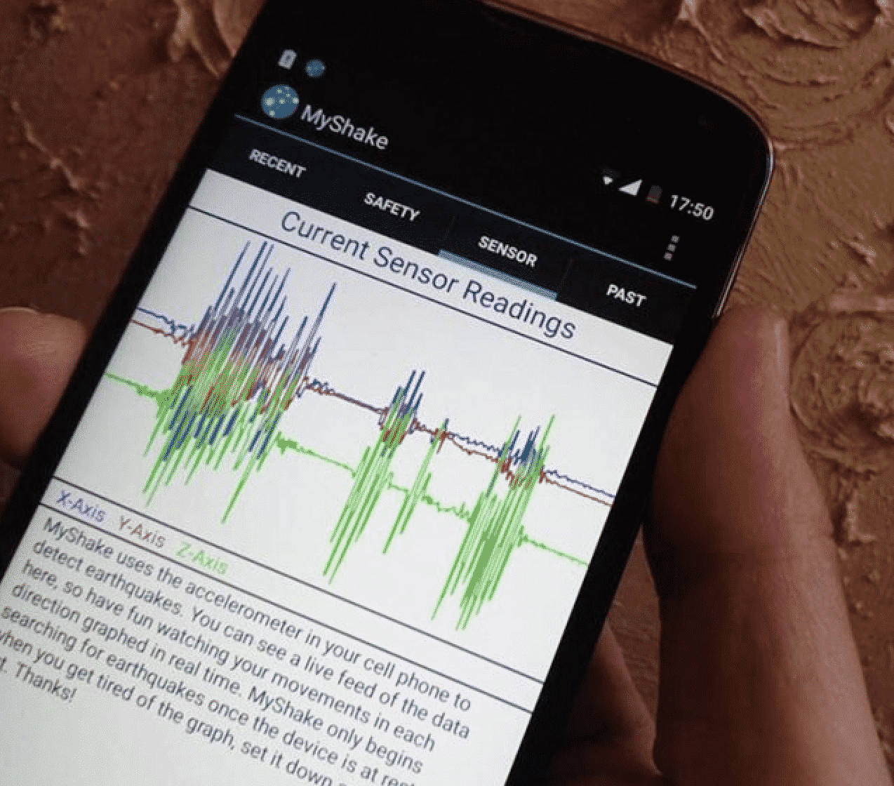 L'application MyShake permet de détecter les séismes