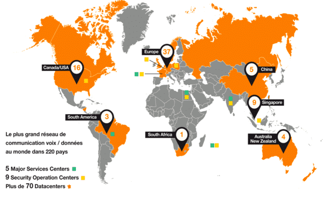 Orange est présent dans le monde entier